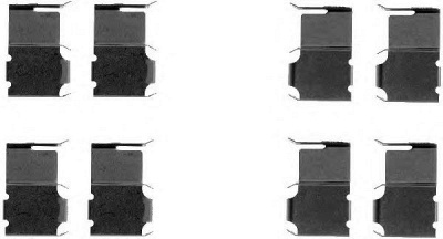 HELLA PAGID 8dz355204811 -  Комплектующие, колодки дискового тормоза